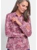 GOLDNER Kurzgröße:  Hemdbluse mit Paisley-Druck in bordeaux / gemustert