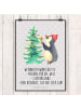 Mr. & Mrs. Panda Poster Pinguin Weihnachtsbaum mit Spruch in Grau Pastell