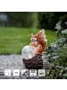 STAR Trading LED Solar-Figur , Eichhörnchen mit Glaskugel, Dämmerungssensor, bunt,