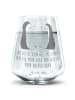 Mr. & Mrs. Panda Trinkglas Igel Liebe mit Spruch in Transparent