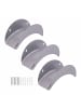 relaxdays 3 x Schlauchhalter in Silber - (B)28 x (H)13 x (T)13 cm