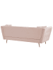Beliani 3-Sitzer Sofa FREDERICA in Rosa/Gold - (W) 200 x (H) 77 x (L) 80 cm