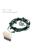 SATISFIRE Garten Party Lichterkette Illu 40 bruchfeste LED Tropfenlampen 40m schwarz