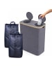 relaxdays Pfandflaschen-Sammelbehälter in Grau - 170 Liter