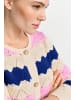 Rich & Royal Strickjacke in beige blau - 0001
