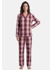 Seidensticker Pyjama Classic Flannel in Rot