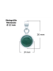 mantraroma 925er Silber - Ketten (L) 14 x (B) 26 mm mit grüner Onyx
