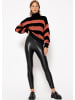 SASSYCLASSY Thermo Leggings in Lederoptik in Schwarz