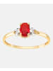 Diamant L'éternel Ring aus 375 Gelbgold mit Zirkonia mit Rubin
