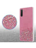 cadorabo Hülle für Samsung Galaxy NOTE 10 Glitter in Rosa mit Glitter