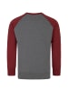 Amaci&Sons Sweatshirt mit Rundhalsausschnitt MILWAUKEE in Anthrazit/Bordeaux