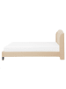 Beliani Doppelbett BORDEAUX in Beige/Braun - (W) 169 x (H) 106 x (L) 221 cm