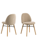 ebuy24 Esszimmerstuhl Sophia Beige 2er Set