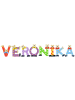 Playshoes Deko-Buchstaben "VERONIKA" in bunt