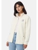 CASH-MERE.CH Retro-Fleece-Jacke aus recyceltem Polyester in Off White