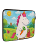 Mr. & Mrs. Panda Laptop Tasche Einhorn Vegan Design ohne Spruch in Weiß