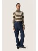 Soaked in Luxury Strickpullover SLSpina Slim fit in Tarmac w Sandshell Stripe