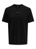 Only&Sons Basic Rundhals T-Shirt Gummidruck Normal geschnitten in Schwarz
