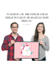 Mr. & Mrs. Panda Filzmatte Einhorn Mitteilung ohne Spruch in Rot Pastell