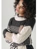 Aniston CASUAL Strickpullover in anthrazit-natur-hellbraun