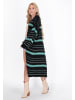 IZIA Women Cardigan in black aqua
