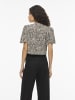 Vila Bluse in beige schwarz