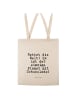 Mr. & Mrs. Panda Shopping Tasche Rettet die Welt! Es... mit Spruch in Creme
