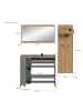 ebuy24 Garderobenmöbel Drive (3-teilig) Staubgrün 192 x 32 cm