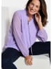 GOLDNER Elegante Jersey-Bluse mit Rundhals in flieder