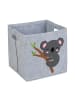 relaxdays Aufbewahrungskorb "Koala" in Grau - (B)34 x (H)33 x (T)32 cm