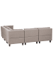 Beliani 5-tlg Ecksofa UNSTAD in Braun/Schwarz linksseitig