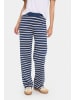 SAINT TROPEZ Casual Hose MilaSZ Gerade Passform in Titan/Gray Morn Mel Stripe