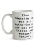 Mr. & Mrs. Panda Kaffeetasse Spruch Bänkerin Genie mit Spruch in Weiß