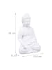 relaxdays Buddha Figur in Weiß - (B)19,5 x (H)30 x (T)12 cm