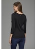 Laura Scott 3/4-Arm-Shirt in schwarz