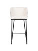 Beliani 2-tlg Barhocker MINA in Weiß/Schwarz