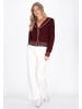 DreiMaster Women Cardigan in wine red offwhite