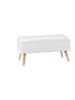 relaxdays Sitzbank in Weiß - (B)80 x (H)40 x (T)39,5 cm