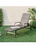 COSTWAY Sonnenliege Polyrattan in Schwarz