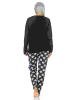 NORMANN Schlafanzug Pyjama langarm Herz Tupfen Punkte - 88004 in navy