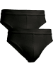 Erwin Müller Baumwolle, Single-Jersey Slip 2er-Pack in schwarz