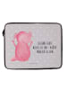 Mr. & Mrs. Panda Notebook Tasche Axolotl Hurra mit Spruch in Grau Pastell