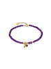 Luxenter Armband aus 925er Sterlingsilber und violettem Kristall mit 18K Goldfinish
