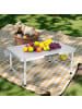 relaxdays Campingtisch in Weiß - (B)75 x (H)70 x (T)55 cm