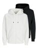 Jack & Jones Sweatjacke / Hoodie Bradley in Schwarz / weiß