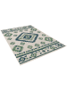 Pergamon In- & Outdoor Teppich Carpetto Vintage in petrol