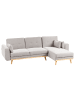 Beliani 4-tlg Ecksofa KAARINA in Grau/Braun linksseitig