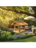 relaxdays Vogelfutterhaus in Orange - (B)26 x (H)22 x (T)22 cm