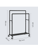 SONGMICS Kleiderständer Dalson in Schwarz - (B)59 x (H)163 x (T)99.7 cm