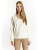DreiMaster Damen Strickpullover in Wollweiss